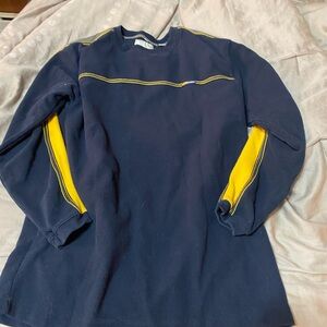Point Zero Blue and Yellow Crewneck Sweater